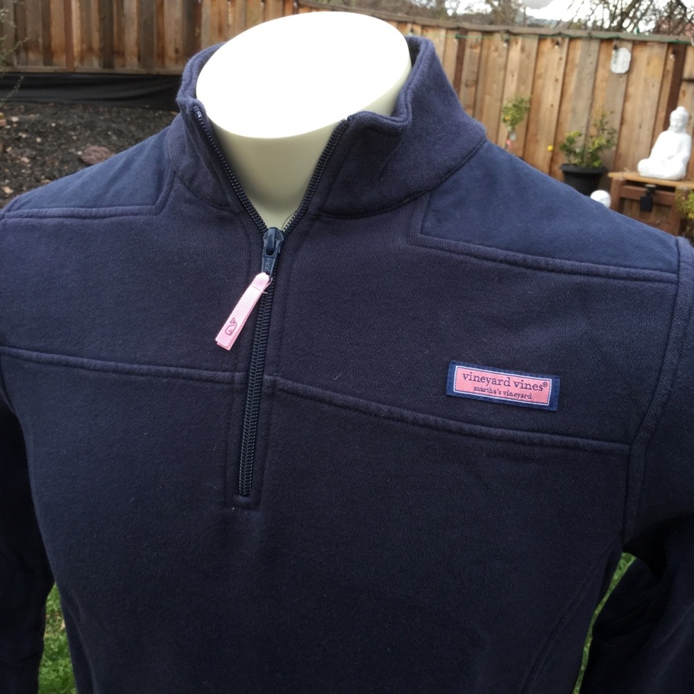 Men’s VINEYARD VINES Half Zip Sweater Navy Blue